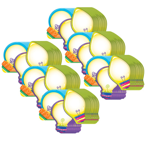 (6 Pk) Light Bulbs Assorted Paper Cut Outs Color My World