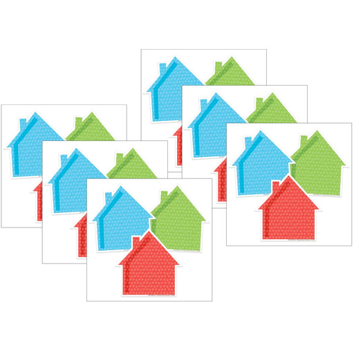 (6 Pk) Assorted Houses Paper Cut Outs A Teachable Town
