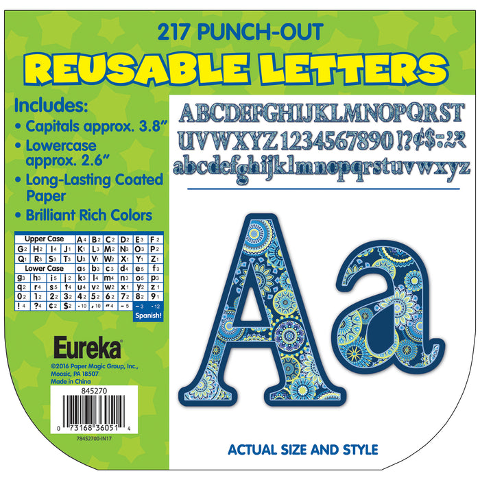 (3 Pk) Blue Harmony 4in Deco Letters