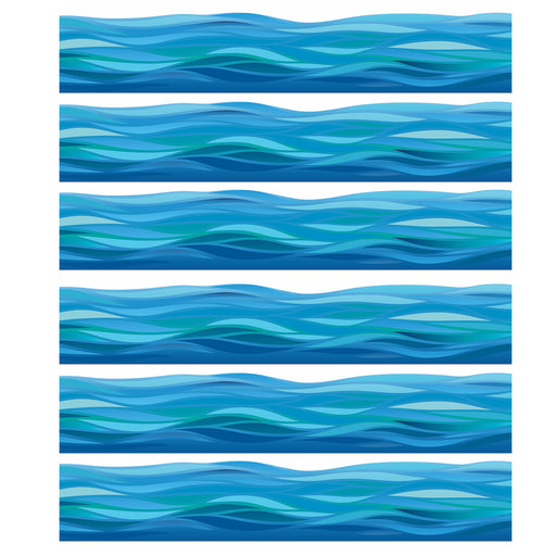 Seas the Day Waves Deco Trim®, 37 Feet Per Pack, 6 Packs