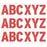 (3 Pk) Red Bandana 7 Deco Letters