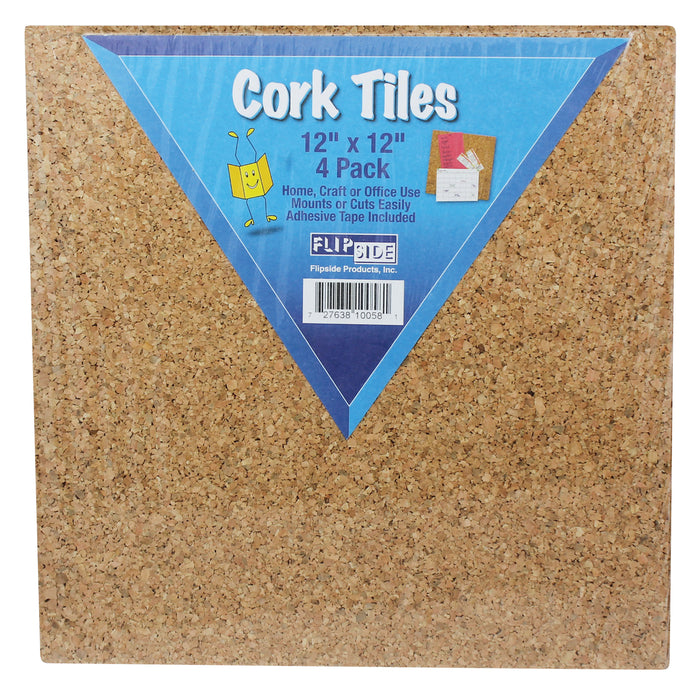 (2 Pk) Cork Tiles 12inx12in 4 Per Pk
