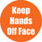 Keep Hands Off Face Orange Antislip Floor Sticker 5pk