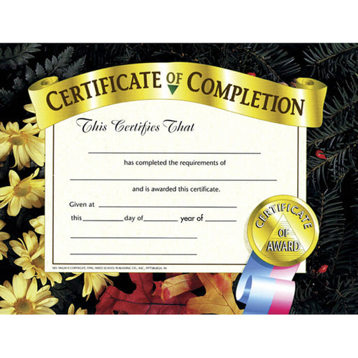 (3 Pk) Certificates Of Completion 8.5x11 30 Per Pk