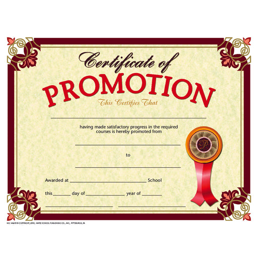 (3 Pk) Certificate Promotion 30 Per Pk