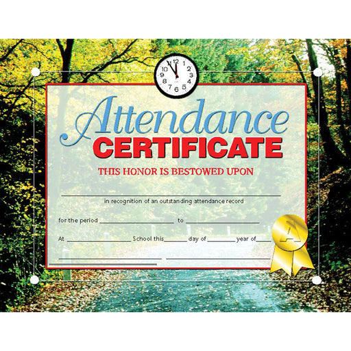 (3 Pk) Certificates Attend Cert Inkjet Laser 8.5x11 30 Per Pk