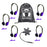Galaxy™ Econo-Line of Sack-O-Phones with 5 Purple Personal-Sized Headphones, Starfish Jackbox and Carry Bag
