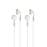 Ear Buds, In-Line Microphone and Play-Pause Control, Pack of 2