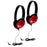 (2 Ea) Primo Stereo Headphones Red
