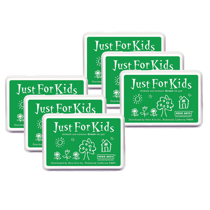 (6 Ea) Just For Kids Green Inkpad