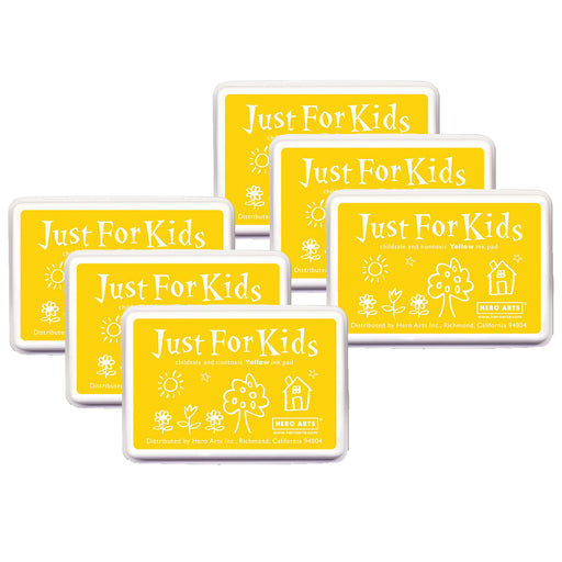 (6 Ea) Just For Kids Yellow Inkpad