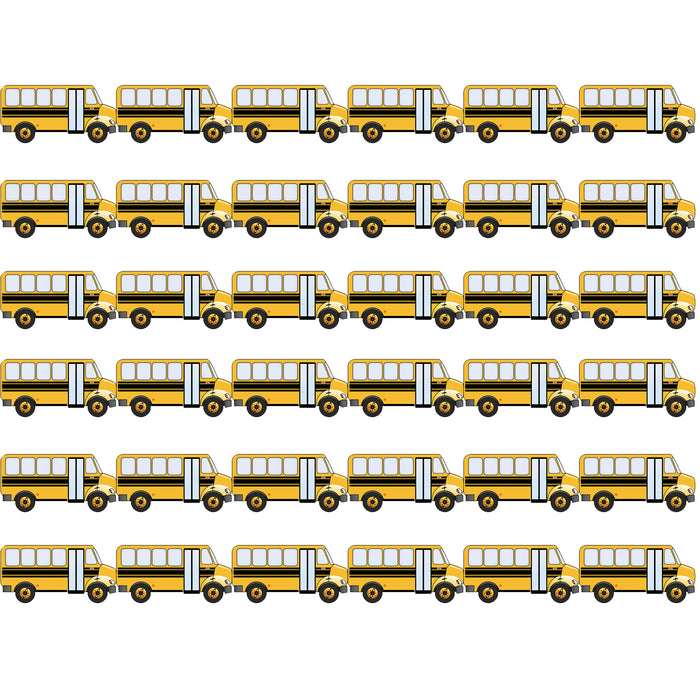 (6 Pk) School Bus Die Cut Border