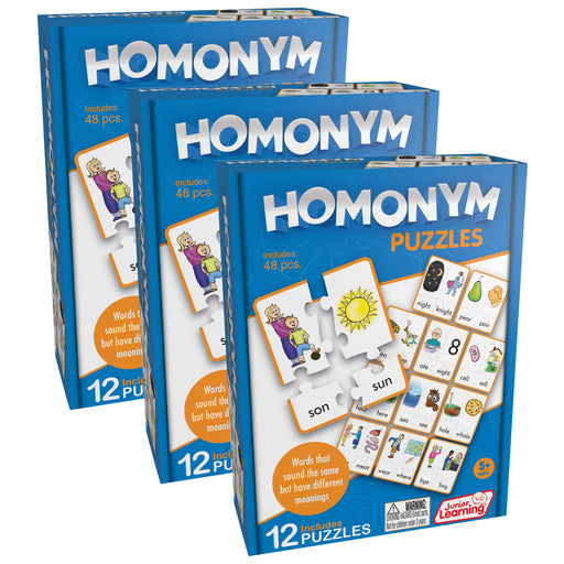Homonym Puzzles, Pack of 3
