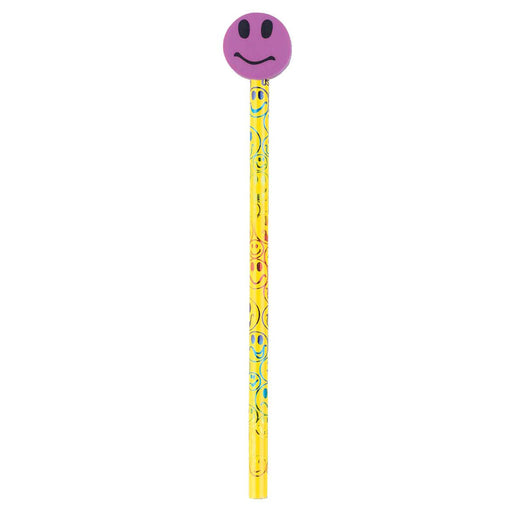 Pencil Eraser Topper Smiley Face Writeons
