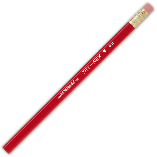 (3 Dz) Pencils Try-rex Jumbo W- Eraser 12 Per Pk