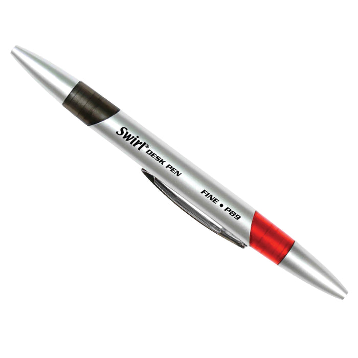 (2 Dz) Swirl Desk Pens Red-black 12 Per Pk