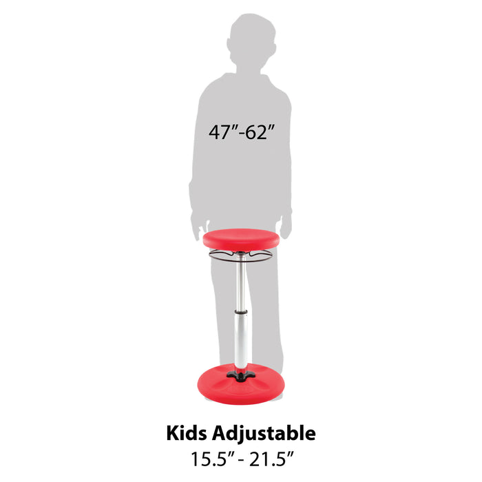 Kids Adjustable Wobble Chair Red 15.5in-21.5in