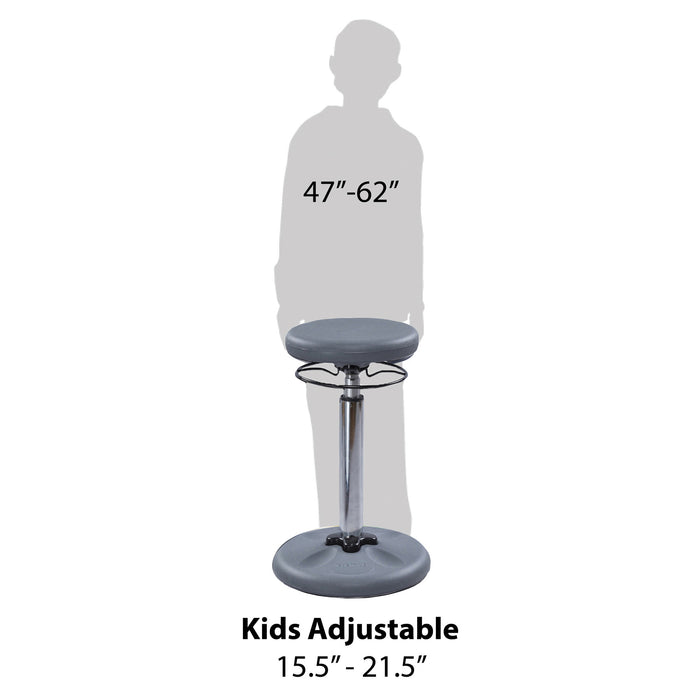 Kids Adjustable Wobble Chair Grey 15.5in-21.5in