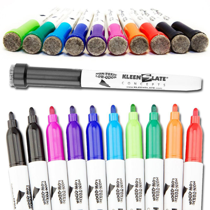 Student Markers With Erasers 10pk Assorted Colors
