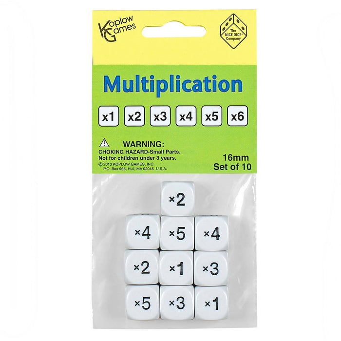 (3 Pk) Multiplication Dice Set Of 10