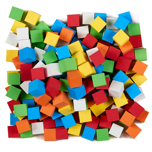 16mm Blank Color Foam Dice 200 Ct Assorted