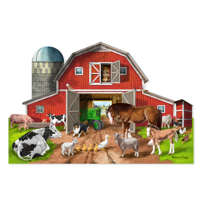 Busy Barn Shaped Floor Puzzle 32 Pc