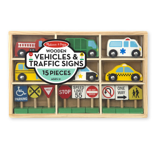 Wooden Vehicles And Traffic Signs