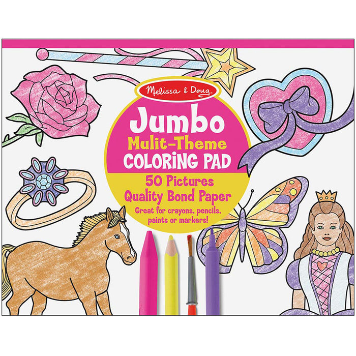 (6 Ea) Jumbo Coloring Pad Pnk 11x14
