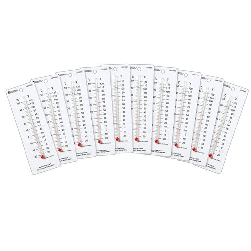 Student Thermometers 10-pk 2 X 6 Plastic Backing