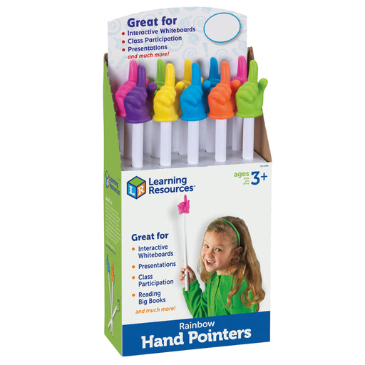 Rainbow Hand Pointers 10-set Pop Display