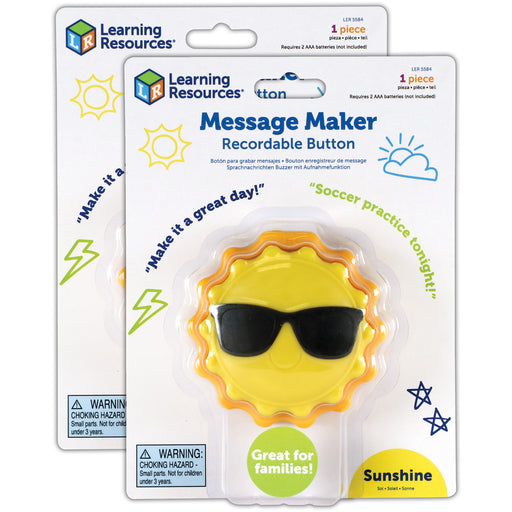 Message Recorder - Sun, Pack of 3