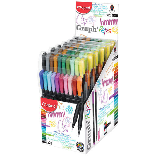 Graphpeps Fine Felt Tpped Pens 20pk