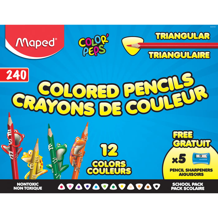 Triangular Colored Pencil School Pk Maped