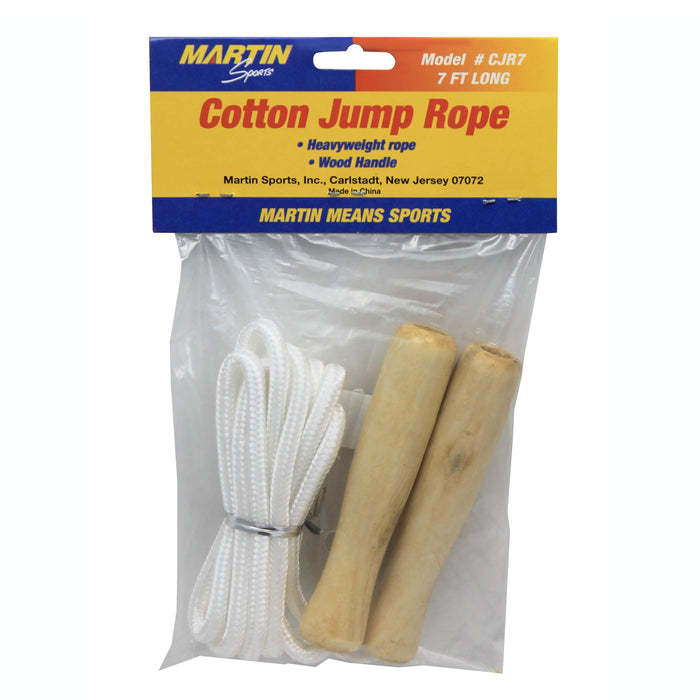 (6 Ea) Jump Rope Cotton 7 Wood Handle