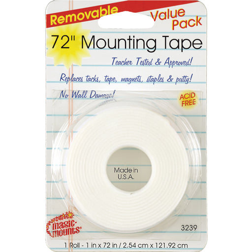 (6 Rl) Remarkably Removable Magic Mount Tape Tab & Chart Mount 1x72