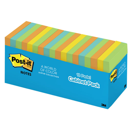 Post It Notes 3x3 18-cabinet Pk Jaipur Collection 100 Sheets-pad