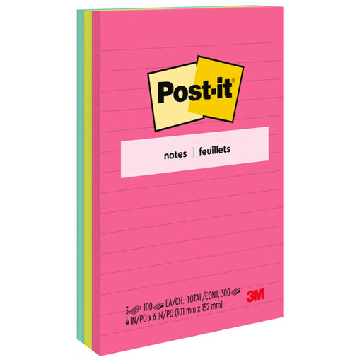 Notes, 4 in x 6 in, Poptimistic Collection, Lined, 3 Pads-Pack