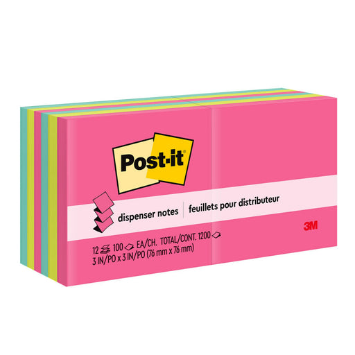 Dispenser Pop-up Notes, Poptimistic Collection, 100 Sheets-Pad, 12 Pads