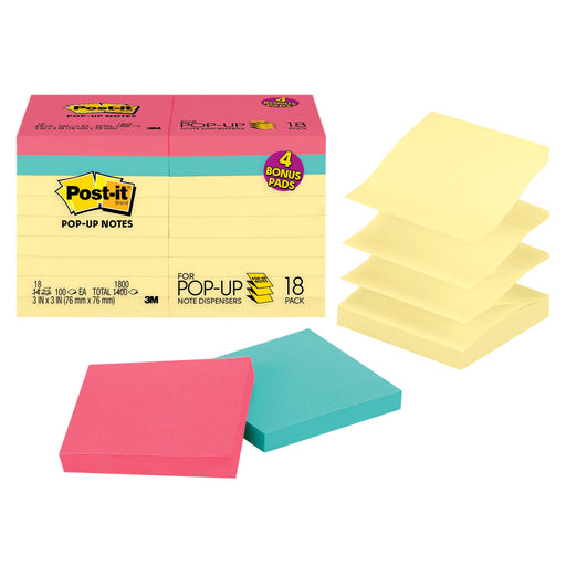 3x3 Pop Up Notes 7 Ylw 7 Bright Post It