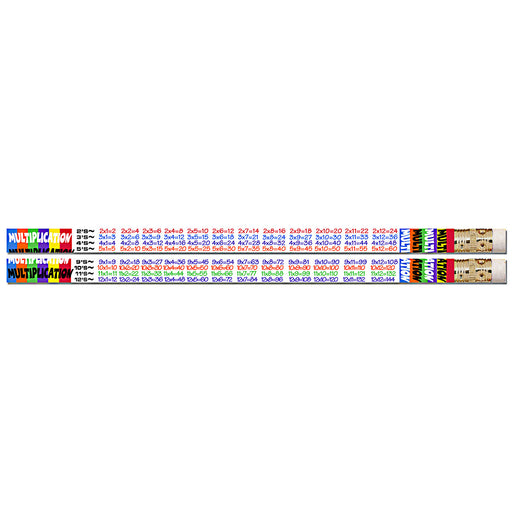 (12 Dz) Multiplication Table Pencls 12 Per Pk