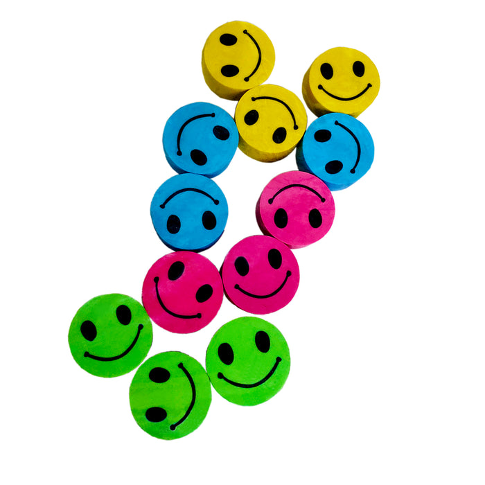 (12 Dz) Happy Face Pencil Toppers 12ct