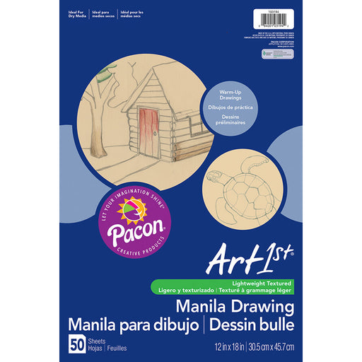 (6 Pk) Cream Manila Drawing Paper 12x18 50shts Per Pk