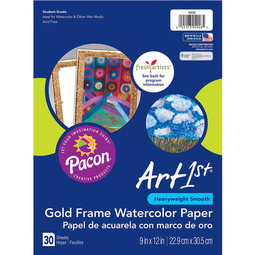 (3 Pk) Art1st Gold Frame Watercolr Paper