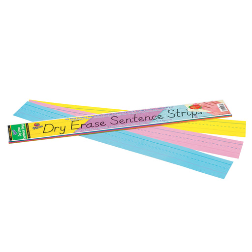 (3 Pk) Dry Erase Sentence Strips Asst 3x24