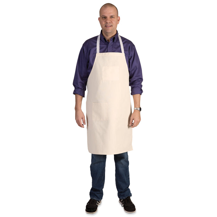 Full Length Adult Cotton Apron Tan