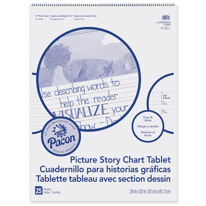 Chart Tablet 24x32 1.5in Ruled Picure Story