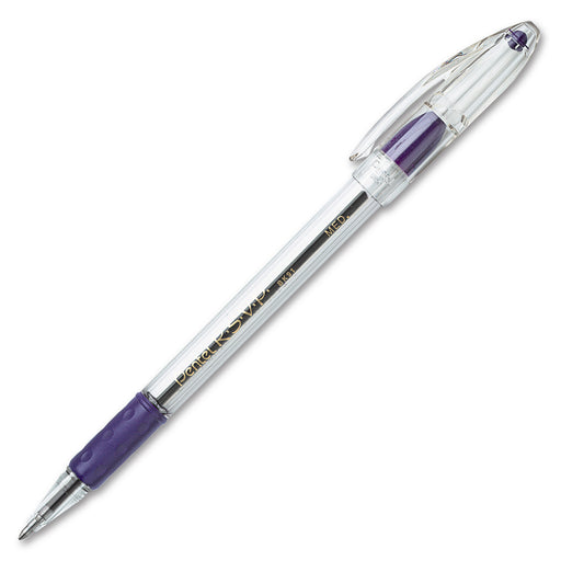 (24 Ea) Pentel Rsvp Violet Med Point Ballpoint Pen