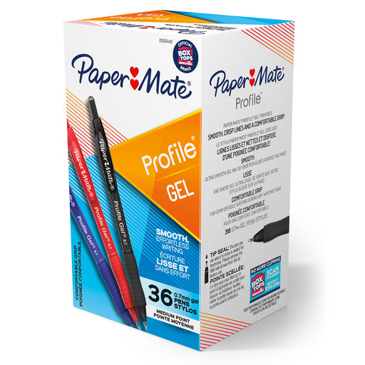 Profile Gel Rt Assorted 36ct Paper Mate