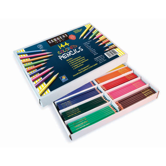 144ct Sargent Colored Pencil Best Buy Assortment 8 Colors 18 Of Each