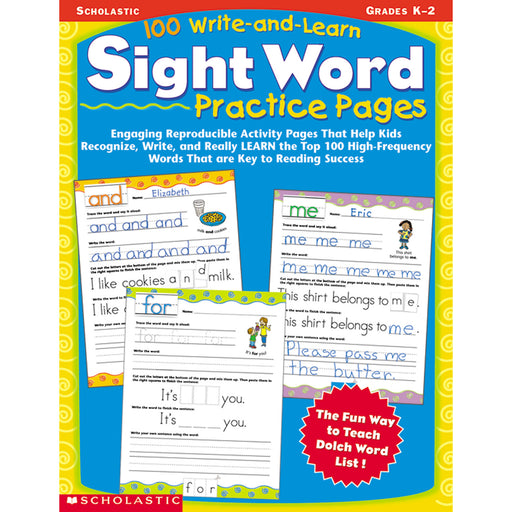 100 Write And Learn Sight Word Practice Pages